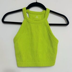 ❌ SOLD❌Aerie Superchill Seamless High Neck Bra Top - Lime Green Medium